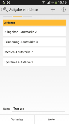 Aufgaben zur Steuerung der Lautstärke des Smartphones