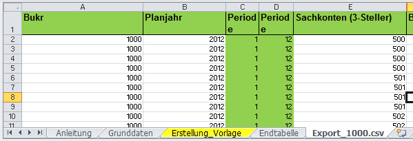 Ergebnis für CSV Export