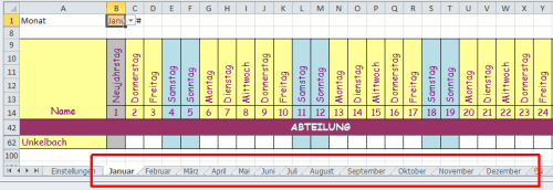 Ergebnis Urlaubsplan Jahr