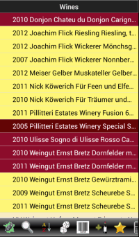 Winetracker Liste Wines