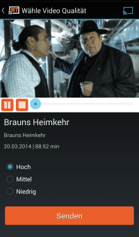 Beispiel Mediathek der ARD letzte Folge von Pfarrer Braun