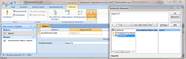 Access 2007 AusführenCode