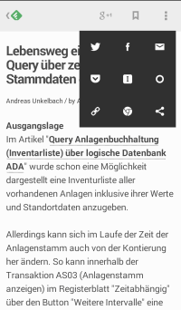 Feedly Artikelansicht