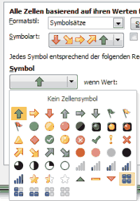 Verf�gbare Symbols�tze bedingte Formatierung