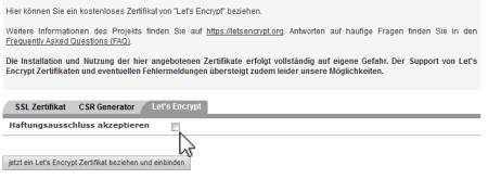 SSL Zertifikat beantragen