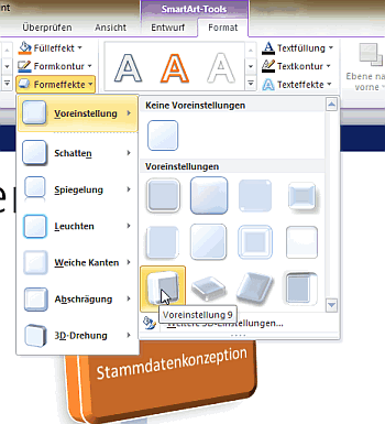 Smartart Voreinstellung 9