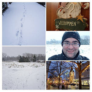 Frohe Weihnachten, Spuren im Schnee und ein wenig Erinnerung an das vergangene Jahr