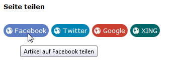 Artikel auf social web per Link teilen