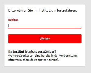 Auswahl Sparkasse Institut