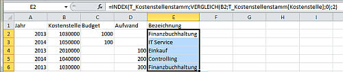 INDEX und VERGLEICH