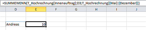 SUMMEWENN Fehler SUMMEWENN Fehler