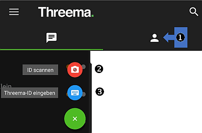 Kontaktpflge per Threema-ID Kontaktpflge per Threema-ID
