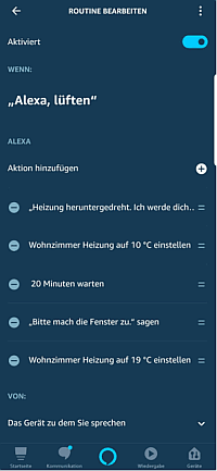 Beispiel Heizung steuern und Fenster offen Beispiel Heizung steuern und Fenster offen