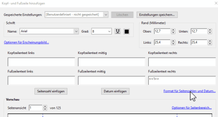 Adobe Seitenzahl formatieren