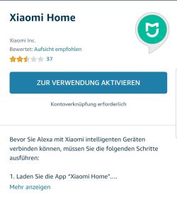 Alexa Skill Xiaomi Home