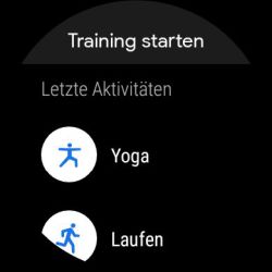 Google Fit Training starten