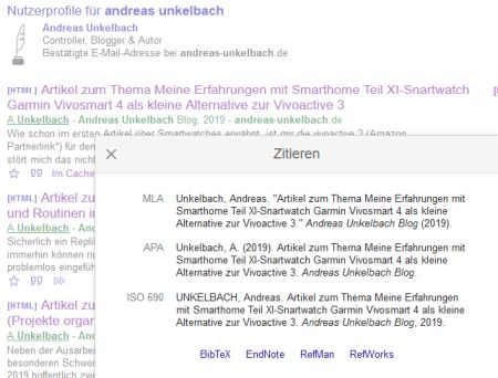 Blogartikel als Quelle innerhalb Google Scholar zitieren