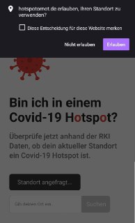 Hotspotornot.de Standort verwenden