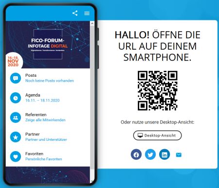 FICO Forum Infotage 2020 Digital als WebApp