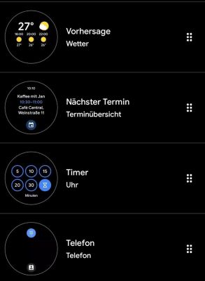 Wear OS Ansicht Widget Wear OS Ansicht Widget