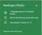 Corona Warn App Niedriges Risiko