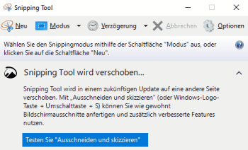 Snipping Tool unter Windows