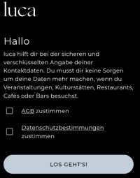 Luca APP AGB und Datenschutz