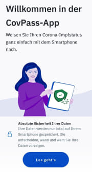 CovPass-App Willkommen