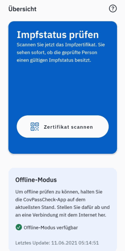 CovPass Check Impfstatus