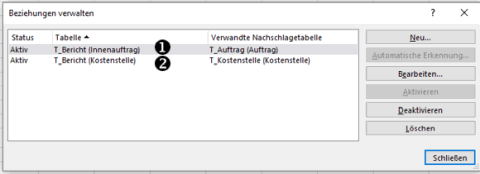 Datentools - Beziehungen - Beziehungen verwalten Datentools - Beziehungen - Beziehungen verwalten