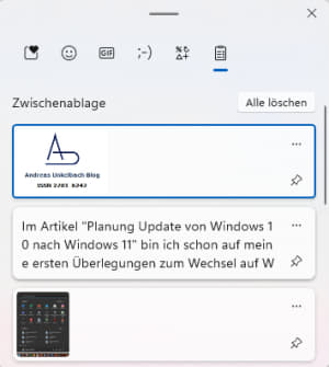 Windows 11 Zwischenablageverlauf