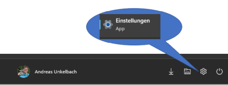 Einstellungen App unter WIndows 11