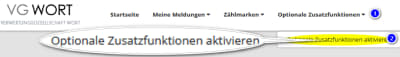 VG Wort API Verlage Zusatzfunktionen