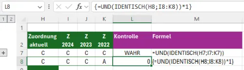 Excel Matrixformel