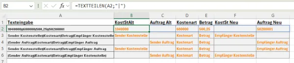 Darstellung Gesamttabelle