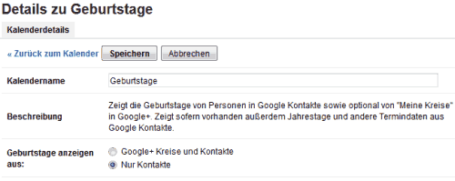 Google+ Kreise und Kontakte oder nur Kontakte anzeigen