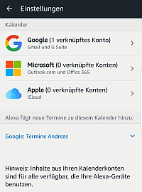 Alexa Kalender einbinden