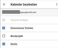 Kalenderauswahl Google Home
