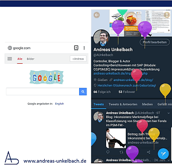 Twitter und Google sagen Happy Birthday