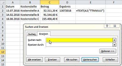 Andreas Unkelbach Blog Datum In Excel So Umwandeln Dass Es Ohne Punkt In Der Form Ttmmjjjj Verwendet Werden Kann Excel