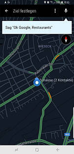 Fahrmodus Karte - Google Assistant