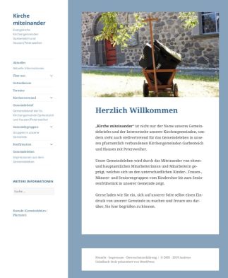 Internetseite der Kirchengemeinde Garbenteich und Hausen mit Petersweiher