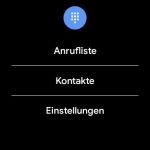 Anrufliste, Kontakte und Einstellungen der Telefon App
