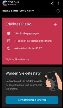 Corona Warn App - Risiko Begegnung