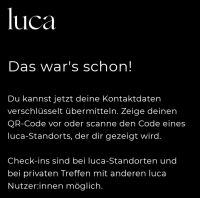 Luca App erfolgreich registriert