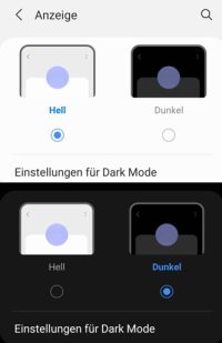 Android Einstellungen Dark Mode