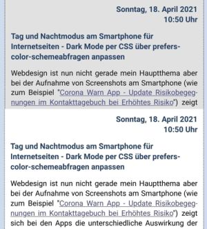 Beispiel Umsetzung Darkmode auf andreas-unkelbach.de