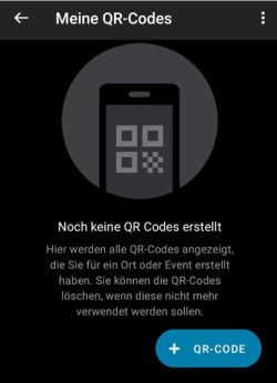 Corona Warn App Meine QR Codes