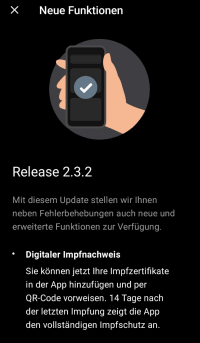 Corona Warn App Neue Funktion Release 2.3.2