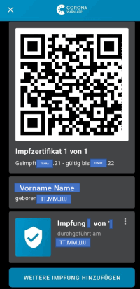 Corona-Warn-App RKI Impfzertifikat